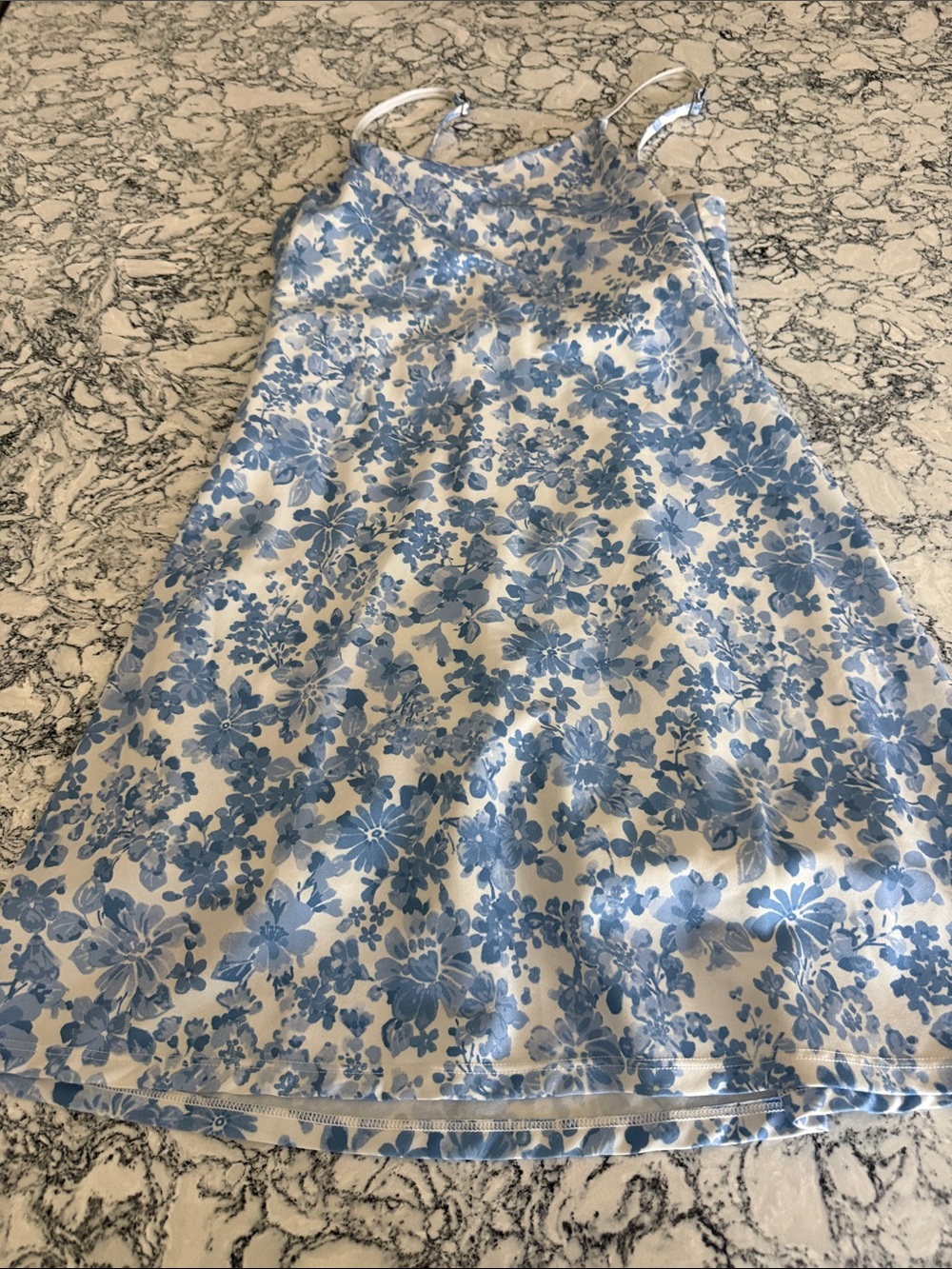 abercrombie kids Blue and White Floral Slip Dress
